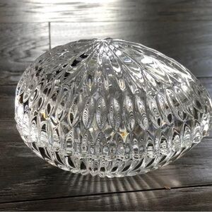 Gorham Chantilly Lead Crystal Lidded Egg Trinket Jewelry Box, Easter decor,gift